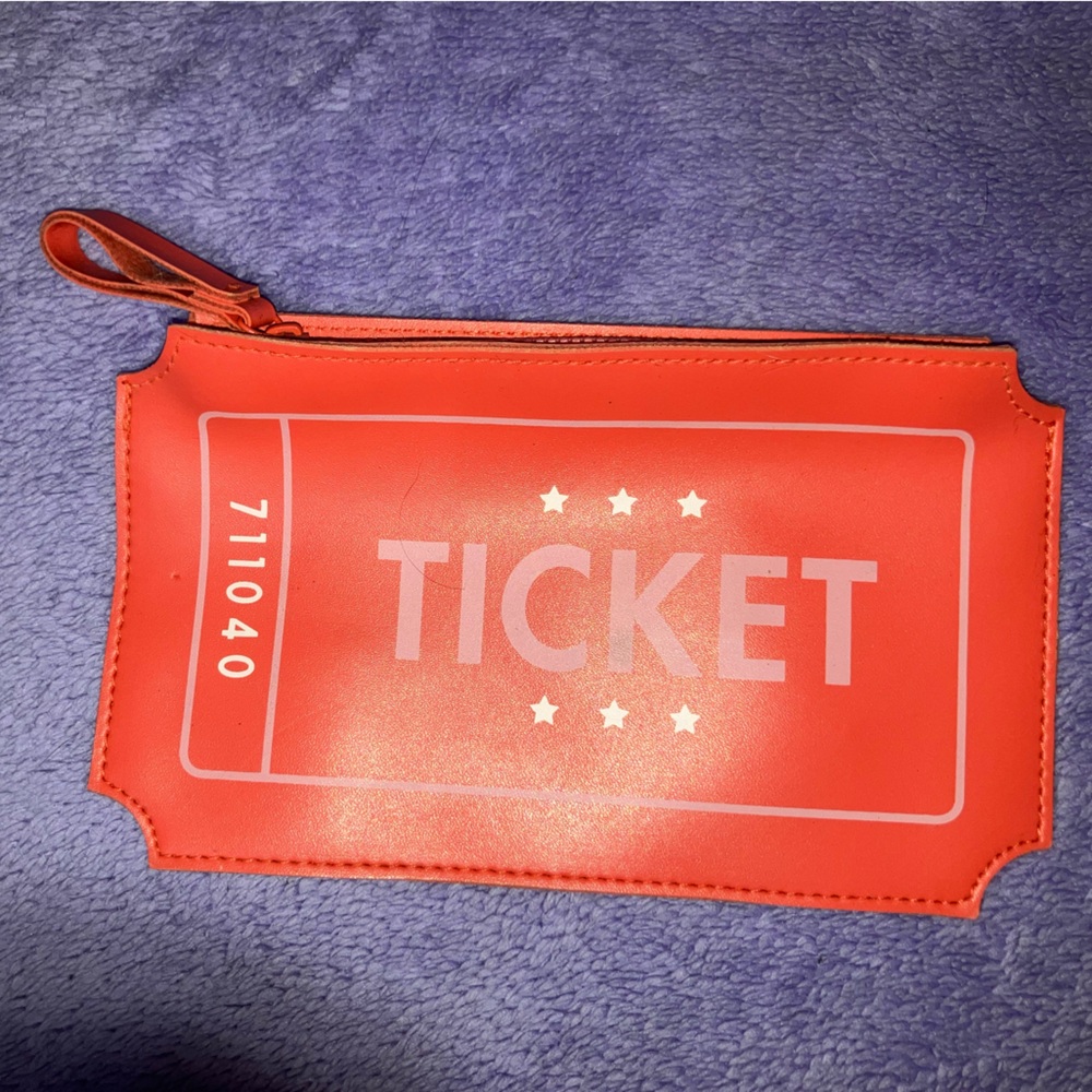 Ipsy small red movie ticket pouch